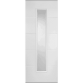 White Primed Orta 1 Light Clear Glazed Internal Door